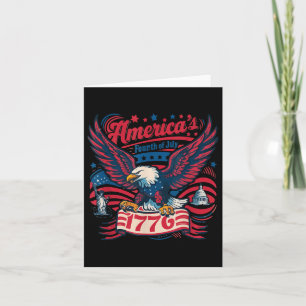 Patriotic Adler und 1776 Banner Unabhängigkeit Des Karte