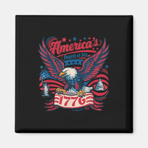 Patriotic Adler und 1776 Banner Unabhängigkeit Des Magnet