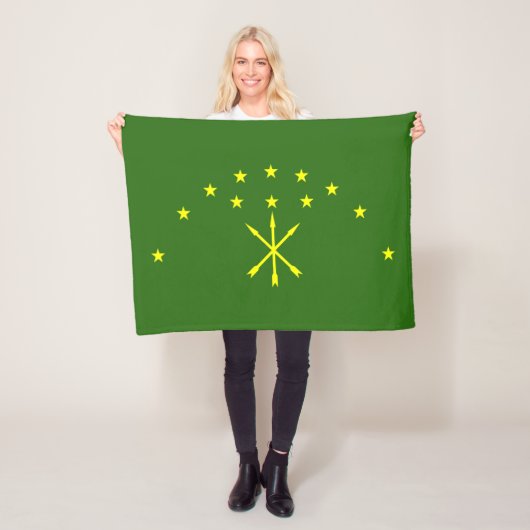 Patriotic Adygea Flag Fleecedecke (Beispiel)