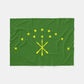 Patriotic Adygea Flag Fleecedecke (Vorderseite (Horizontal))