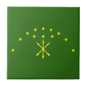 Patriotic Adygea Flag Fliese (Vorderseite)