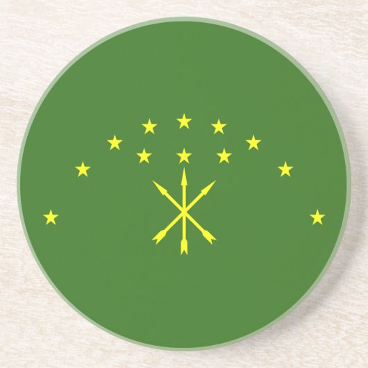 Patriotic Adygea Flag Getränkeuntersetzer (Vorne)