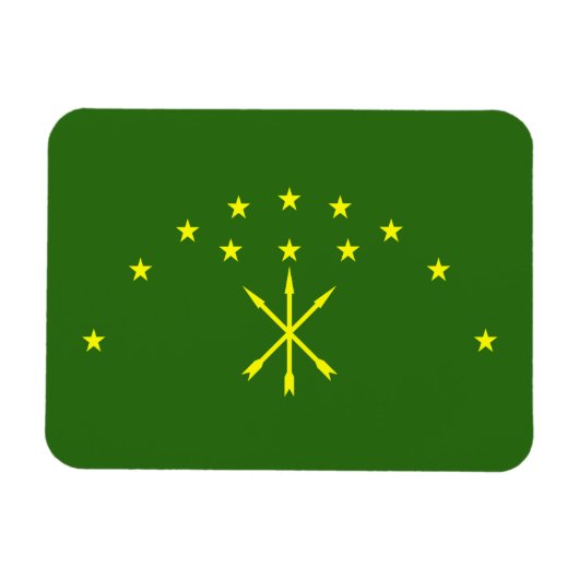 Patriotic Adygea Flag Magnet (Horizontal)