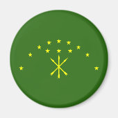 Patriotic Adygea Flag Magnet (Vorne)
