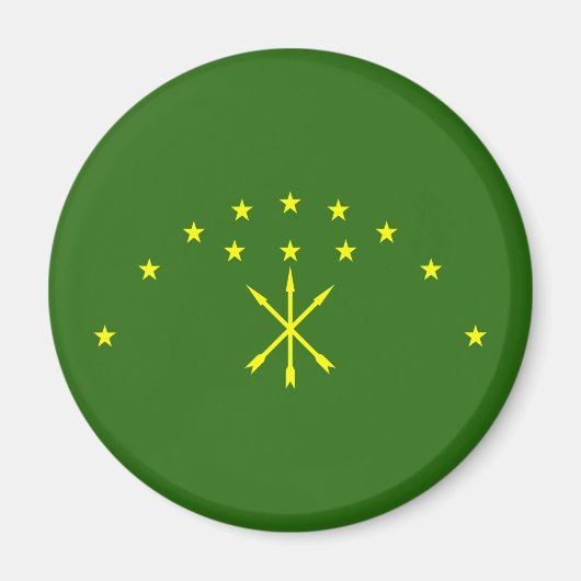 Patriotic Adygea Flag Magnet (Vorne)