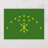 Patriotic Adygea Flag Postkarte (Vorderseite)