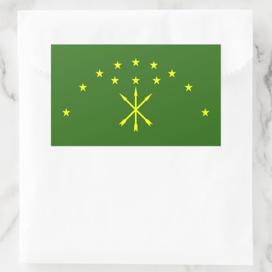 Patriotic Adygea Flag Rechteckiger Aufkleber (Tasche)