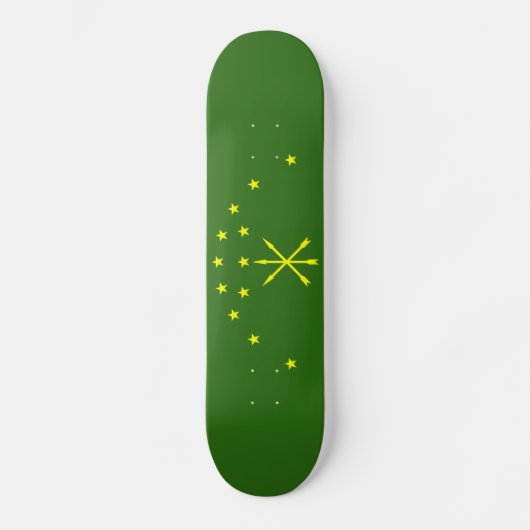 Patriotic Adygea Flag Skateboard (Vorderseite)