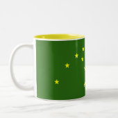 Patriotic Adygea Flag Zweifarbige Tasse (Links)