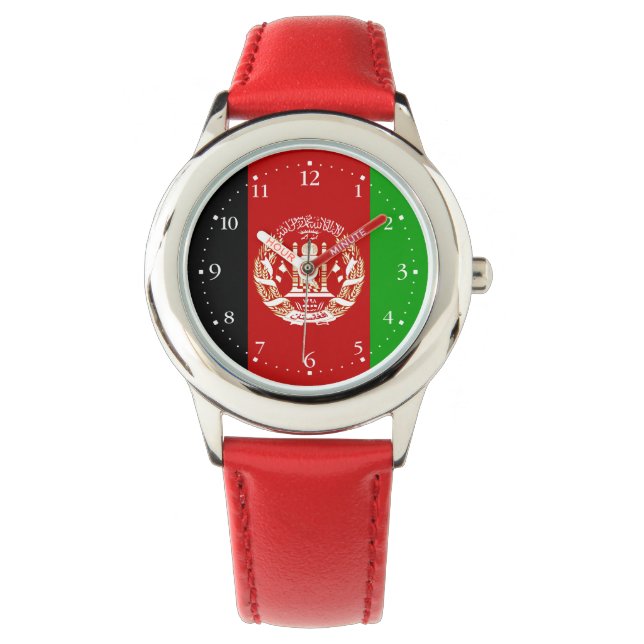 Patriotic Afghanistan Flag Armbanduhr (Vorderseite)