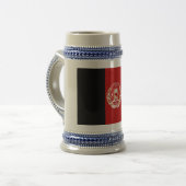 Patriotic Afghanistan Flag Bierglas (Vorderseite Links)