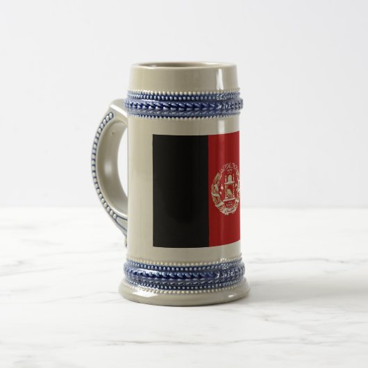 Patriotic Afghanistan Flag Bierglas (Vorderseite Links)