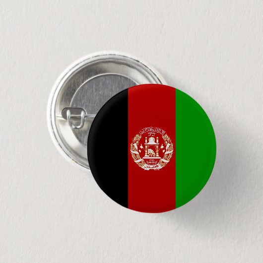 Patriotic Afghanistan Flag Button (Vorne & Hinten)