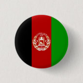 Patriotic Afghanistan Flag Button (Vorderseite)