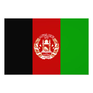 Patriotic Afghanistan Flag Fotodruck
