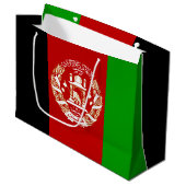 Patriotic Afghanistan Flag Große Geschenktüte (Vorderseite Schrägansicht)