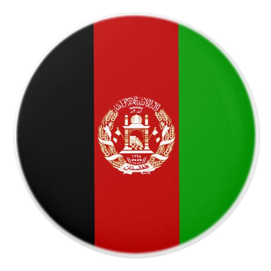 Patriotic Afghanistan Flag Keramikknauf (Vorderseite)