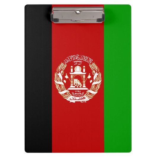 Patriotic Afghanistan Flag Klemmbrett (Vorderseite)