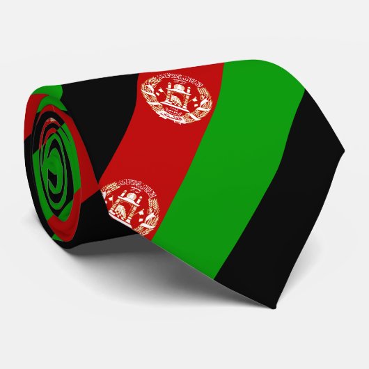 Patriotic Afghanistan Flag Krawatte (Gerollt)