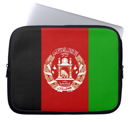 Patriotic Afghanistan Flag Laptopschutzhülle (Vorderseite)