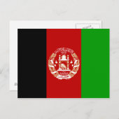 Patriotic Afghanistan Flag Postkarte (Vorne/Hinten)