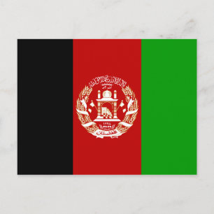 Patriotic Afghanistan Flag Postkarte
