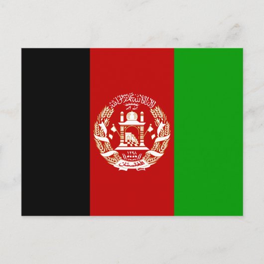 Patriotic Afghanistan Flag Postkarte (Vorderseite)