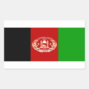 Patriotic Afghanistan Flag Rechteckiger Aufkleber