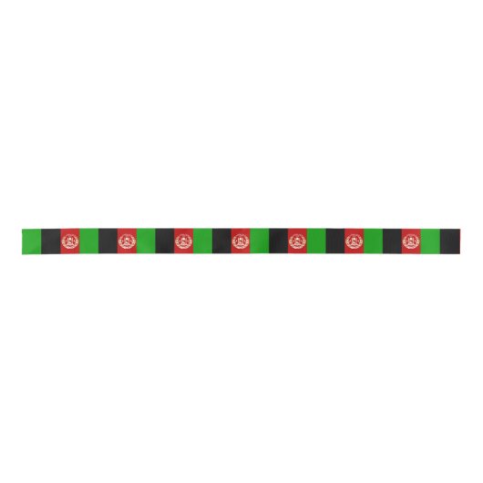 Patriotic Afghanistan Flag Satinband (Vorderseite)