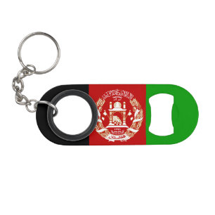 Patriotic Afghanistan Flag Schlüsselbund Flaschenöffner