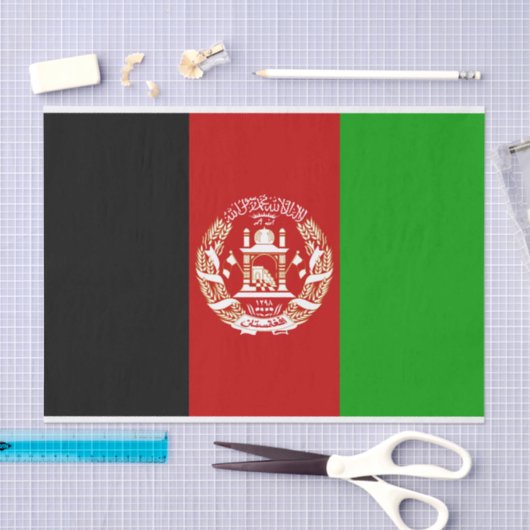 Patriotic Afghanistan Flag Seidenpapier (Handwerk)
