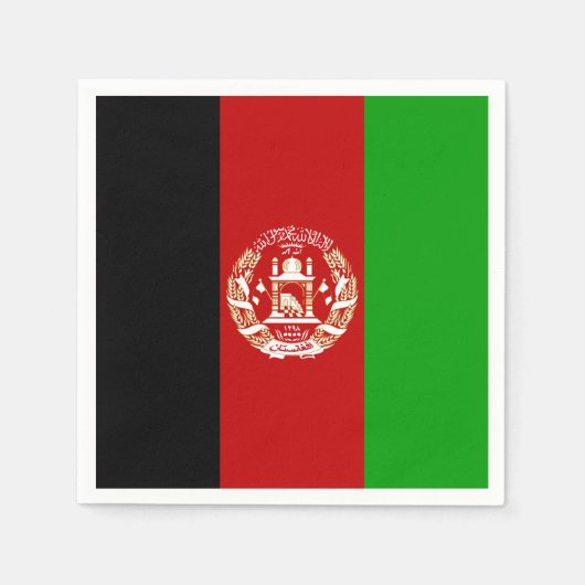 Patriotic Afghanistan Flag Serviette (Vorderseite)