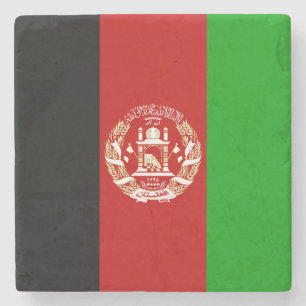 Patriotic Afghanistan Flag Steinuntersetzer