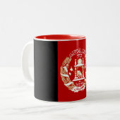 Patriotic Afghanistan Flag Zweifarbige Tasse (Vorderseite Links)