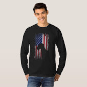 Patriotic Airedale Terrier American Flag Cooler Hu T-Shirt (Vorne ganz)