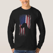 Patriotic Airedale Terrier American Flag Cooler Hu T-Shirt (Vorderseite)