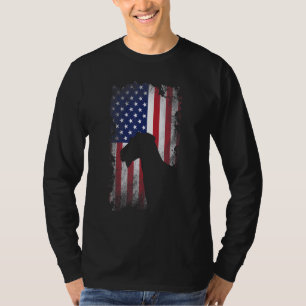 Patriotic Airedale Terrier American Flag Cooler Hu T-Shirt