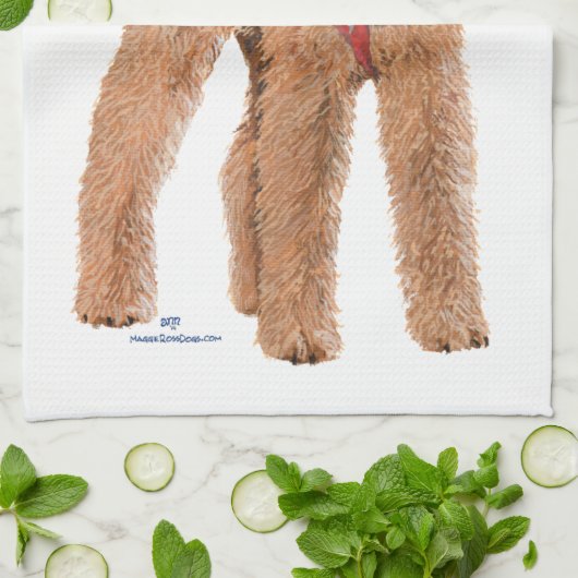 Patriotic Airedale Terrier Handtuch (Gefaltet)