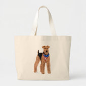 Patriotic Airedale Terrier Jumbo Stoffbeutel (Vorne)