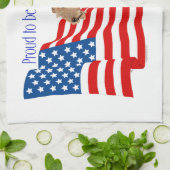 Patriotic Airedale Terriers Handtuch (Gefaltet)
