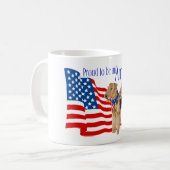 Patriotic Airedale Terriers Kaffeetasse (Vorderseite Links)