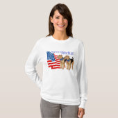 Patriotic Airedale Terriers T-Shirt (Vorne ganz)