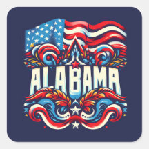 Patriotic Alabama Abstraktes Dekorationsdesign