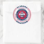 Patriotic Alabama Circle Design Sticker (Tasche)