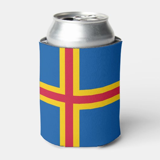 Patriotic Åland Islands Flag Can Cooler Dosenkühler (Kanne Vorderseite)