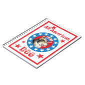 Patriotic Alaskan Malemute Notizblock (Linke Seite)