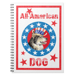 Patriotic Alaskan Malemute Notizblock