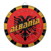 Patriotic Albanien Dartboard & Albanienflagge / Sp Dartscheibe (vorne)
