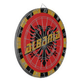 Patriotic Albanien Dartboard & Albanienflagge / Sp Dartscheibe (Vorderseite Links)