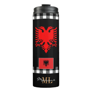 Patriotic Albanien reist Mug, albanische Flagge Thermosbecher